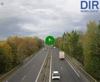 Webcam sur le périphérique de Caen (N814) à l'est de la ville, à Mondeville hauteur de la sortie 2, Presqu'île-Rives de l'Orne, au bout de l'autoroute A13