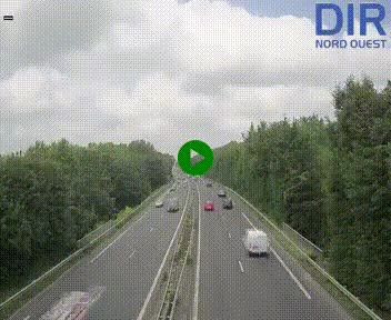 Webcam sur le périphérique de Caen (N814) à l'est de la ville, à Mondeville hauteur de la sortie 2, Presqu'île-Rives de l'Orne, au bout de l'autoroute A13