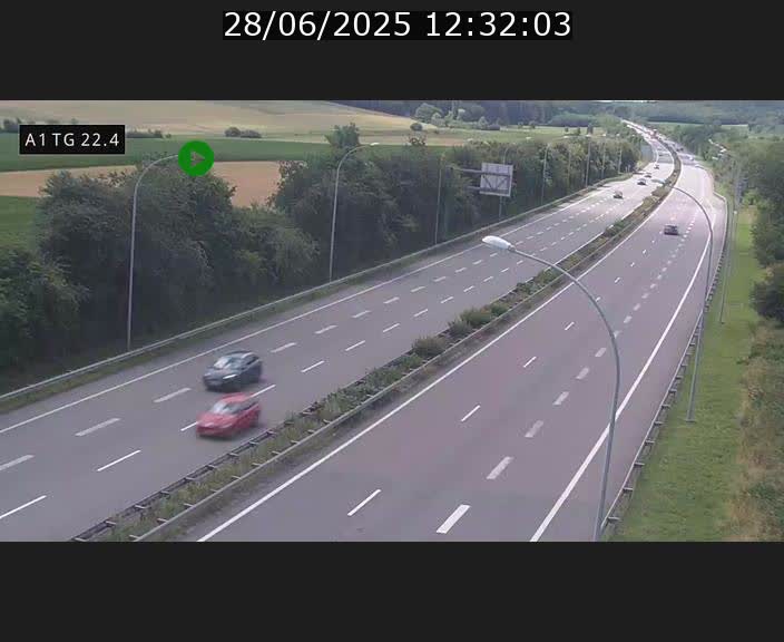 Traffic live webcam Luxembourg Flaxweiler - A1 direction Luxembourg - BK 22.4