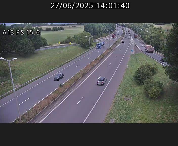 Traffic live webcam Luxembourg Kayl - A13 direction Dudelange - BK 15.6