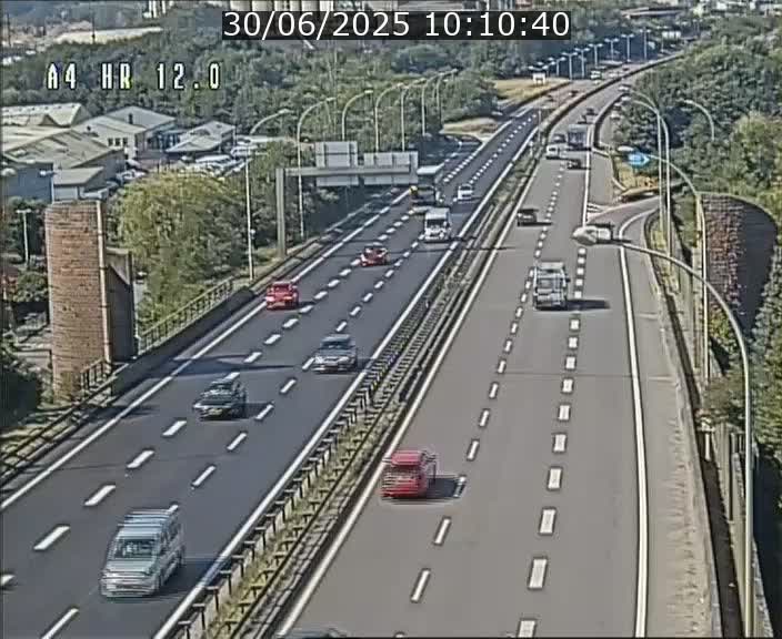 Traffic live webcam Luxembourg Jonction Foetz - A4 - BK 12.0 - direction Esch sur Alzette