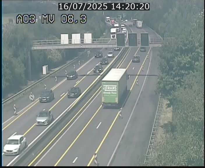 Webcam Autoroute après la Croix de Bettembourg en direction de Luxembourg sur l'A3