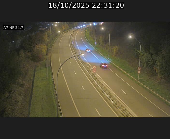 Caméra trafic Luxembourg - A7, Schieren direction Mersch
