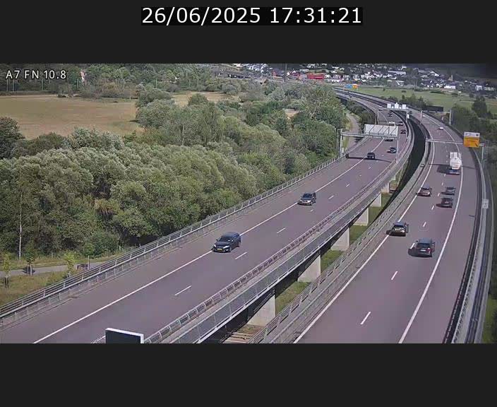 Caméra trafic Luxembourg - A7, Tunnel Gousselerbierg, sortie sud, direction rond-point Lorentzweiler (BK 10.8)