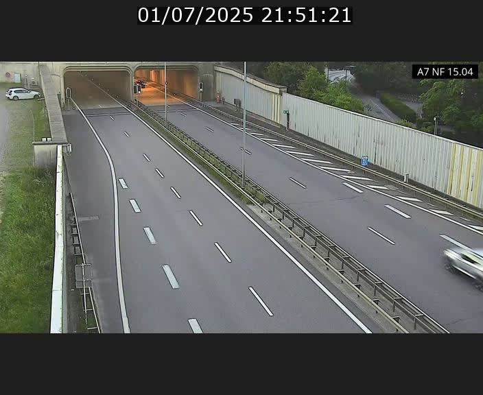 Caméra trafic Luxembourg - A7, Tunnel Mersch, entrée sud, direction Ettelbruck