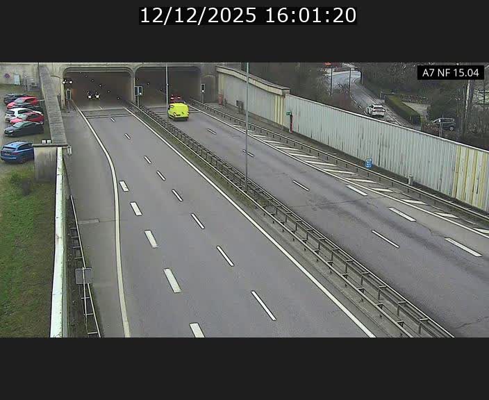 Caméra trafic Luxembourg - A7, Tunnel Mersch, entrée sud, direction Ettelbruck