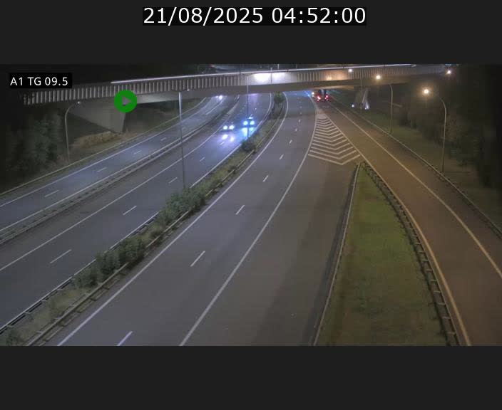 Traffic live webcam Luxembourg Jonction Grünewald - A1 direction Luxembourg-ville - BK 9.5