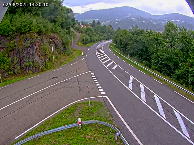 Caméra autoroute France - N66, col du Bussang direction Remiremont