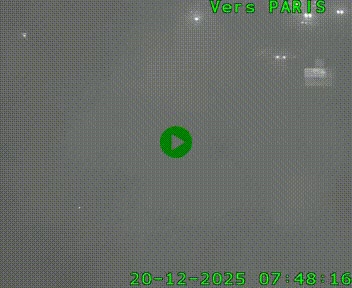 Caméra routière sur l'autoroute A20 au nord de Limoges, à la jonction avec la N520. Vue orientée vers Paris