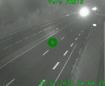 Caméra routière sur l'autoroute A20 à Saint-Hilaire-Bonneval, au sud de Limoges. Vue orientée vers Paris
