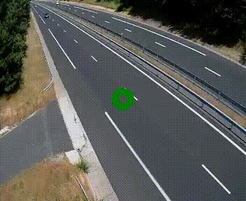 Caméra autoroute A75 à hauteur du col des Issartets en direction de Montpellier