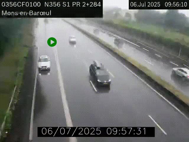 Webcam à l'entrée de Lille en direction du périphérique, à proximité de Mons-en-Baroeul sur la N356