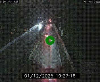 Webcam sur la N165 après le Pont de l'Iroise, à l'entrée de Brest