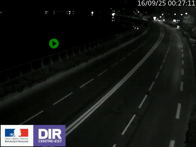 Webcam sur le quai Parjot à Vienne, aux Portes de Lyon, sur la Nationale 7, à la jonction avec le boulevard du Rhône-nord (D1407), caméra orientée vers Lyon