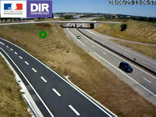 Webcam sur le contournement de Valence, sur la Nationale 7, caméra orientée vers Lyon