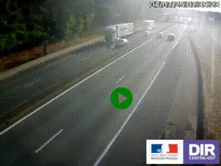 Caméra autoroutière sur l'A47 à hauteur de Givors, a proximité de Lyon. La webcam est orientée vers Lyon