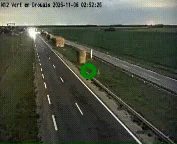 Webcam à hauteur de Vert-en-Drouais sur la N12, en périphérie de Dreux. Vue orientée vers Alençon