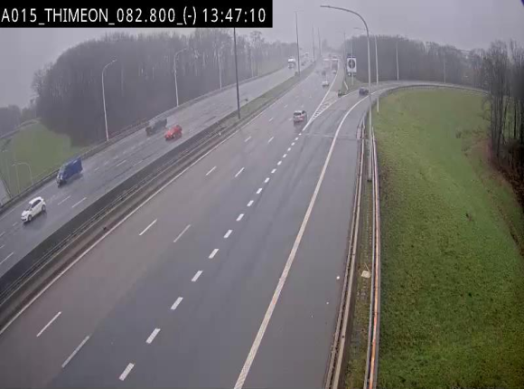 Caméra trafic Belgique - Thiméon - E42, jonction avec A54 (E420) direction La Louvière/Charleroi - BK 82.82