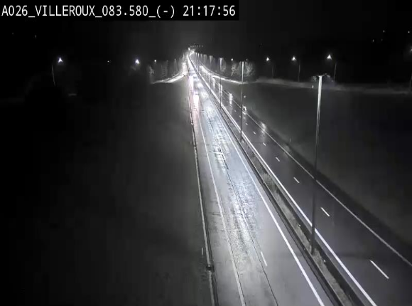 Webcam autoroute A26/E25 à hauteur de Vaux-sur-Sûre, à la jonction avec la N85 en direction de Liège - BK 83.6