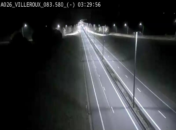 Webcam autoroute A26/E25 à hauteur de Vaux-sur-Sûre, à la jonction avec la N85 en direction de Liège - BK 83.6