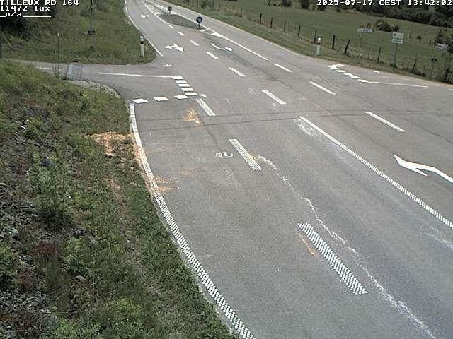 Webcam sur la RD164 à Tilleux. Vue orientée vers Neufchâteau