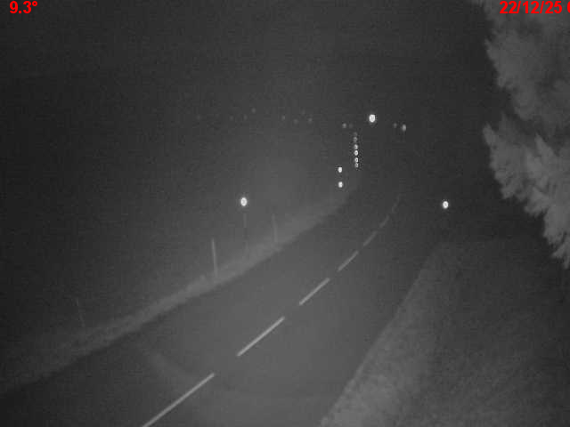 Webcam en haut du col du Ballon d'Alsace sur la D465 à 1075 mètres d'altitude dans les Vosges