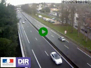 Webcam routière à Le Chambon-Feugerolles sur la RN88 entre Firminy et Saint-Etienne