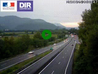 Caméra trafic à Meylan sur la Rocade-Sud de Grenoble en direction d'Aix-en-Provence