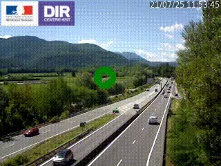 Caméra trafic à Meylan sur la Rocade-Sud de Grenoble en direction d'Aix-en-Provence
