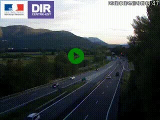 Caméra trafic à Meylan sur la Rocade-Sud de Grenoble en direction d'Aix-en-Provence