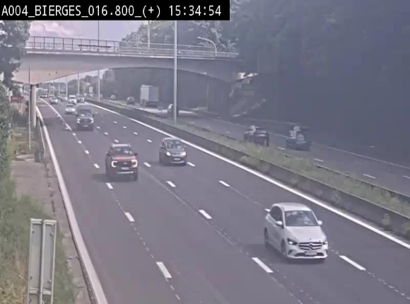 Webcam à Wavre, à hauteur de la sortie 5 Bierges. Vue orientée vers Namur