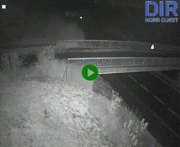 Webcam sur A84 à hauteur de Pont-Farcy, au niveau du pont autoroutier sur la Vire, au sud de Saint-Lô