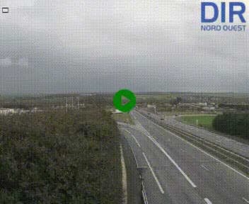 Webcam au début de l'A84 sur le périphérique Ouest de Caen (N814) à hauteur de la sortie 9, Porte de Bretagne
