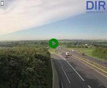 Webcam au début de l'A84 sur le périphérique Ouest de Caen (N814) à hauteur de la sortie 9, Porte de Bretagne