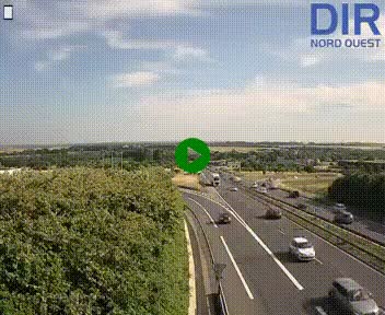 Webcam au début de l'A84 sur le périphérique Ouest de Caen (N814) à hauteur de la sortie 9, Porte de Bretagne
