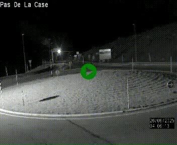 Webcam sur la N22 au niveau du poste frontière entre la France et Andorre à proximité de Pas de la Case à plus de 2000 mètres d'altitude