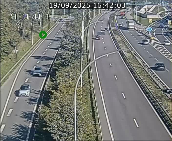 Traffic live webcam Luxembourg Senningerberg - A1 direction Allemagne - BK 11.3