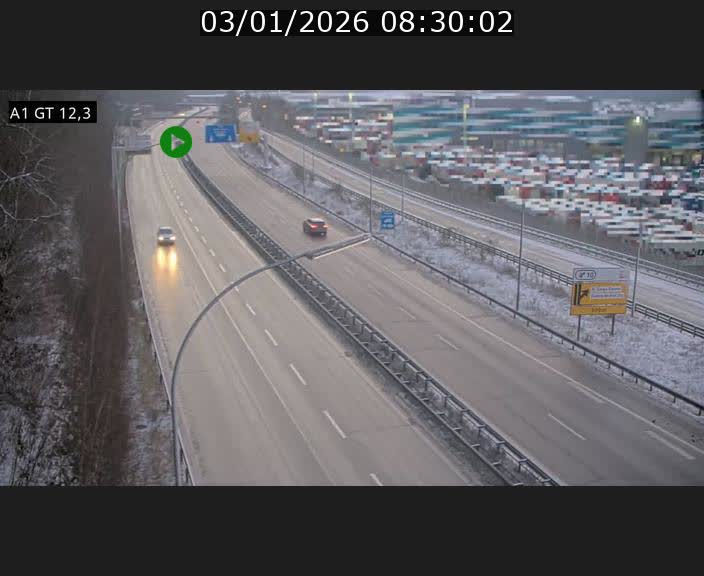 Traffic live webcam Luxembourg Senningerberg - A1 direction Allemagne - BK 12.3