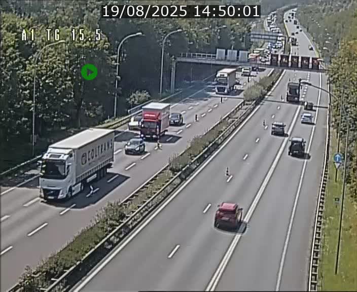 Traffic live webcam Luxembourg Munsbach - A1 direction Luxembourg - BK 15.5