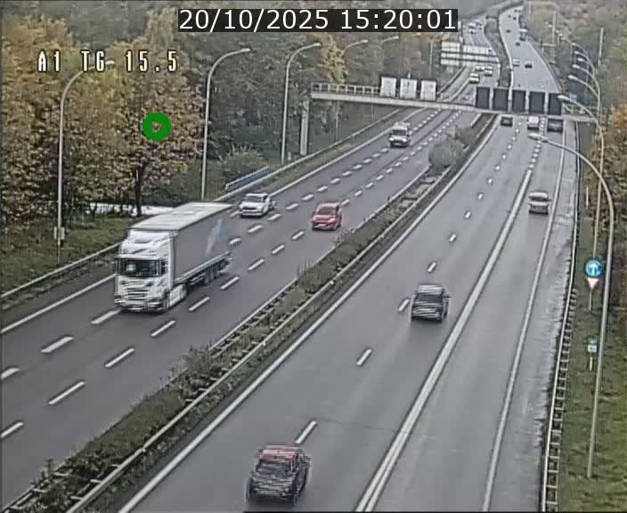 Traffic live webcam Luxembourg Munsbach - A1 direction Luxembourg - BK 15.5