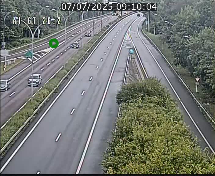 Traffic live webcam Luxembourg Grevenmacher - A1 direction Allemagne - BK 26.2
