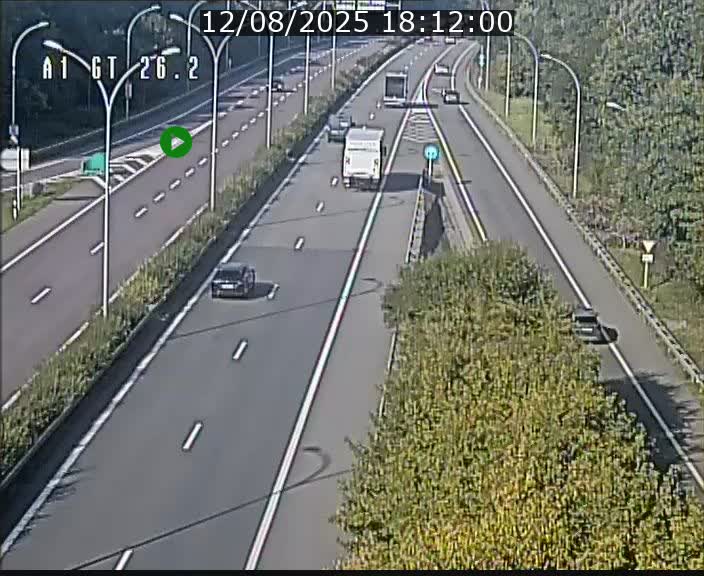 Traffic live webcam Luxembourg Grevenmacher - A1 direction Allemagne - BK 26.2