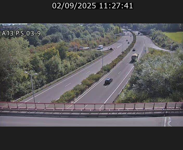 Traffic live webcam Luxembourg Differdange - A13 direction Esch-sur-Alzette - BK 3.9