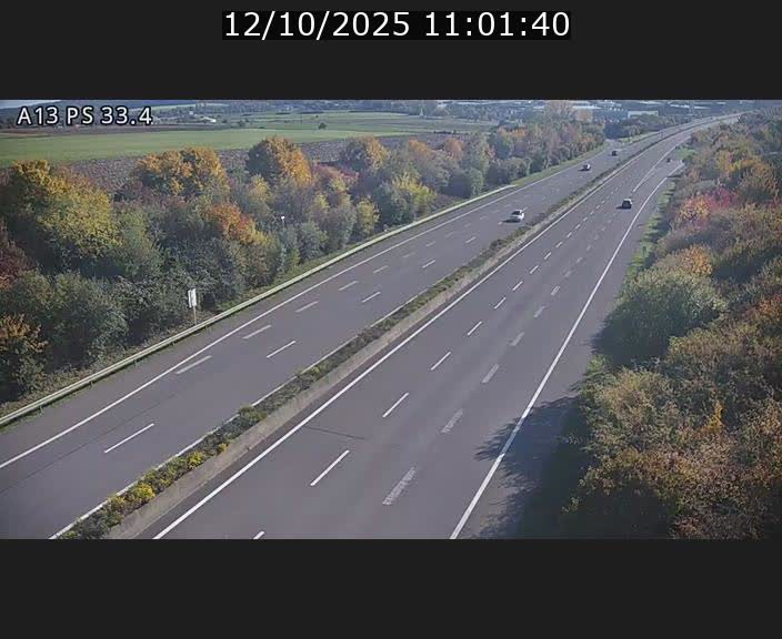 Webcam trafic sur A13 à hauteur de Mondorf-les-Bains en direction d'Altwies