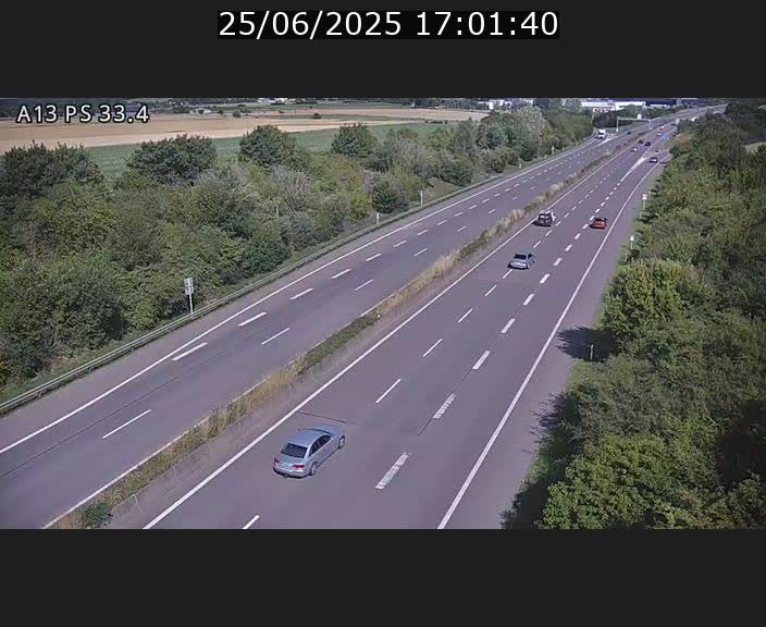 Webcam trafic sur A13 à hauteur de Mondorf-les-Bains en direction d'Altwies