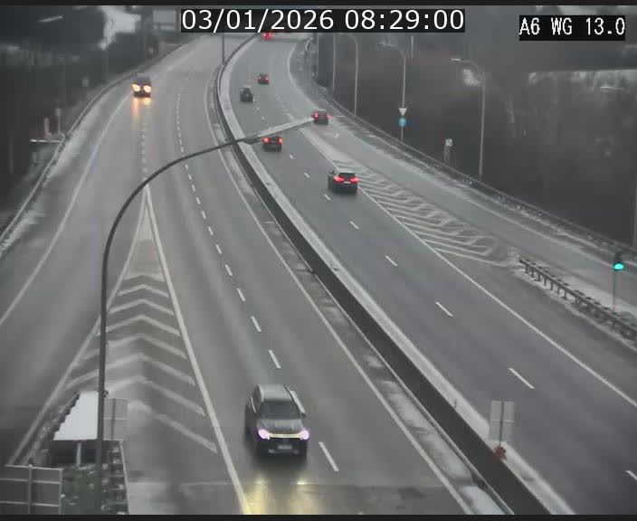 Traffic live webcam Luxembourg Mamer - A6 - BK 13 - direction Luxembourg/France/Allemagne