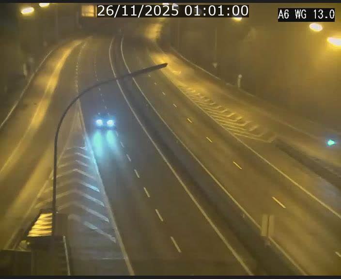 Traffic live webcam Luxembourg Mamer - A6 - BK 13 - direction Luxembourg/France/Allemagne