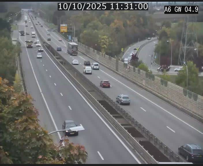 Traffic live webcam Luxembourg Croix de Cessange - A6 - BK 4.9 - direction Belgique