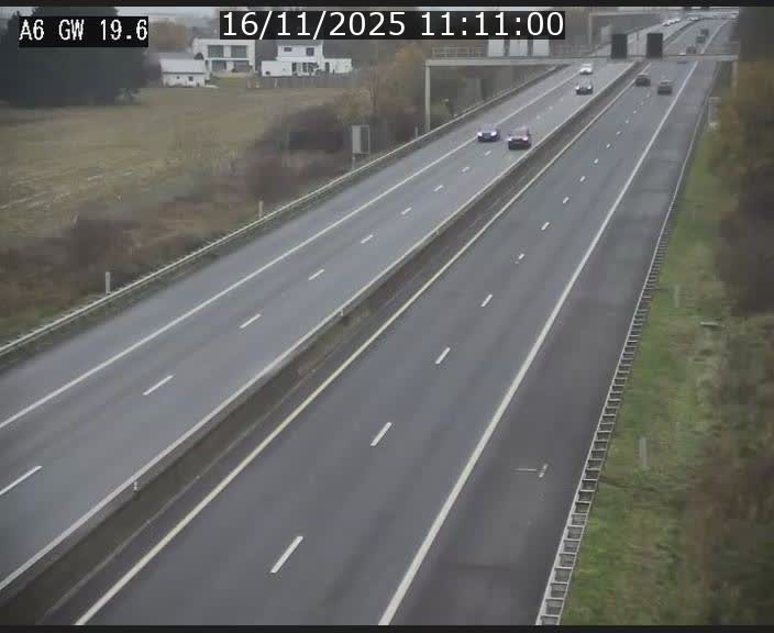 Traffic live webcam Luxembourg - Steinfort - A6 - BK 19.6 - direction Belgique