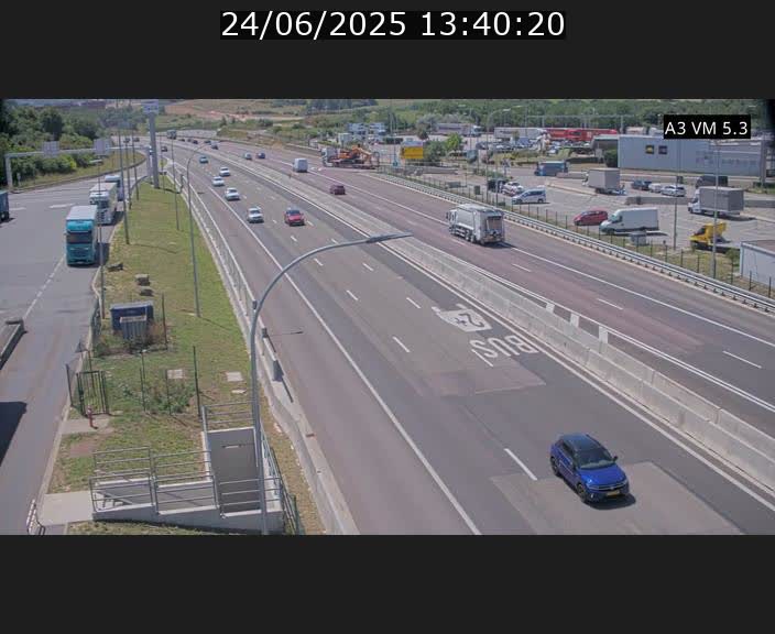 Traffic live webcam Luxembourg Aire de Berchem - A3 - BK 5 - direction France